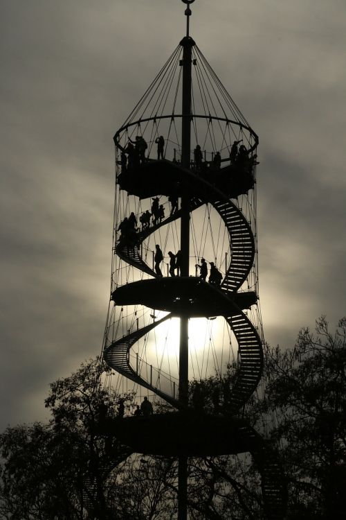 Spiraliniai Laiptai, Stebėjimo Bokštas, Killesberg, Vaizdas, Štutgartas