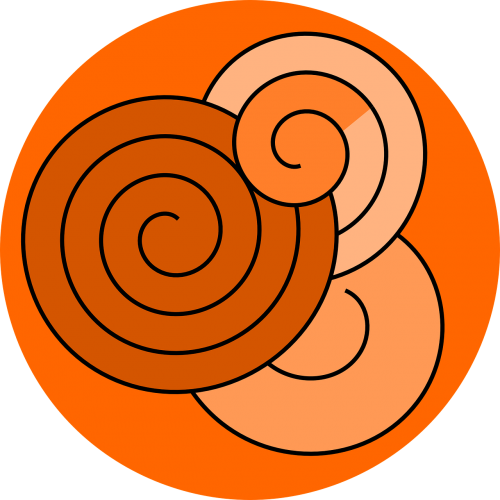 Spiralės, Persidengti, Susikerta, Geometrinis, Raudona, Oranžinė, Apskritimai, Nemokama Vektorinė Grafika