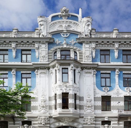 Komanda, Latvia, Architektūra, Art Nouveau, Namo Fasadas