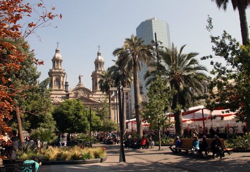 Kvadratas, Santiago, Čile, Centro, Miestas, Architektūra, Orientyras, Turizmas, Plaza