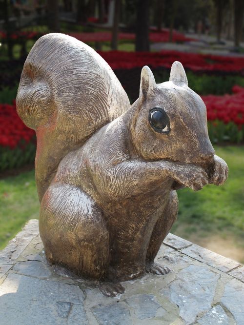 Voverė, Skulptūra, Holzfigur, Emirganerių Giraitė, Istanbulas, Turkija, Deko