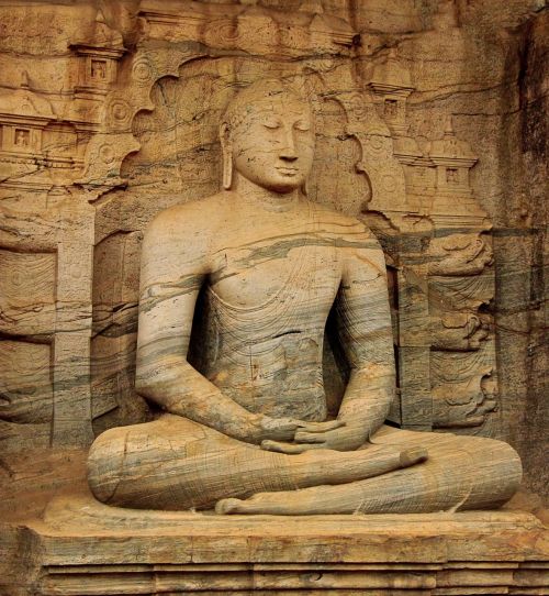 Šri Lanka, Buda, Sri, Lanka, Statula, Religija, Granitas