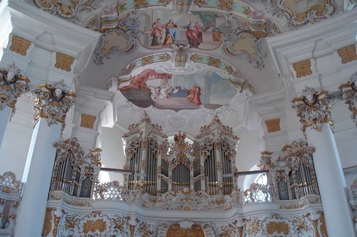 St,  Ulrichkerk,  Seeg,  Allgäu,  Organų,  Architektūra,  Bažnyčios Pastatas,  Interjero,  Menas,  Turizmas,  Skulptūra,  Barokinis