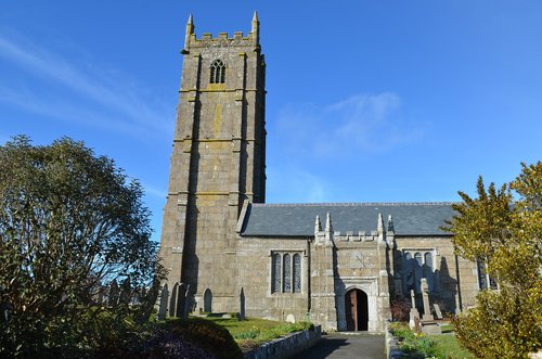 St Buryan Bažnyčia,  Cornwall,  Netoli Lamorna Cove,  Kartu Su Nikon Camera