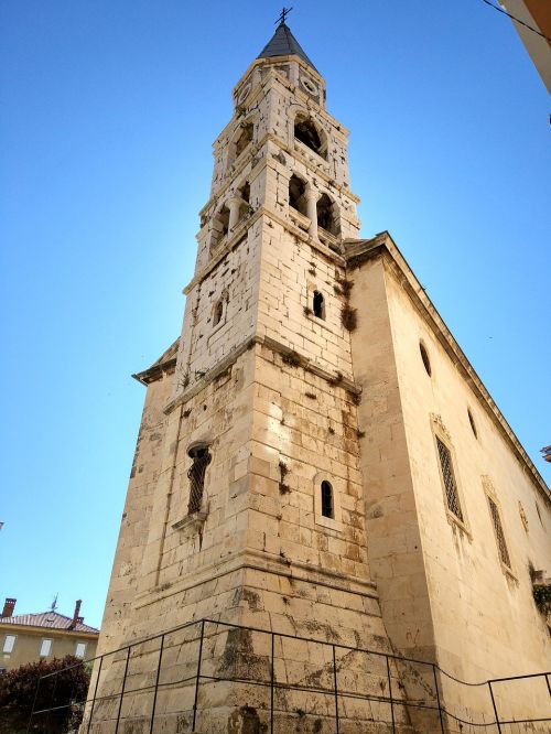 St Elias Bažnyčia, Zadar, Kroatija, Adrijos Regionas, Dalmatija, Bažnyčia, Viduržemio Jūros, Turistinis, Architektūra