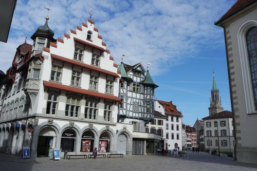 St Gallen, Senamiestis, Mediniai Rėminti Namai, Istoriškai, Šveicarija