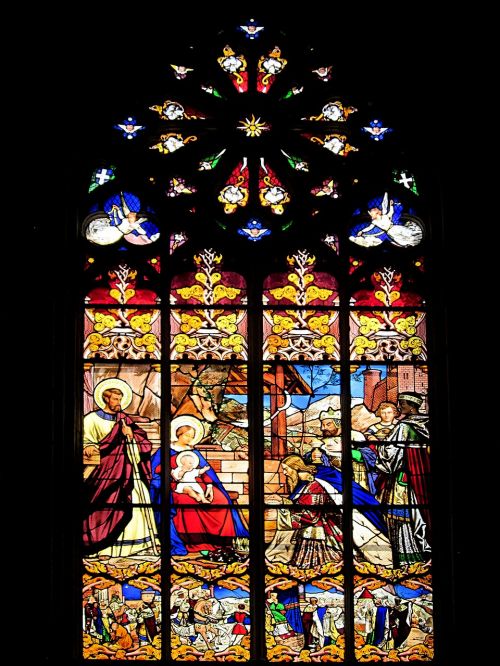 Šv. Gatieno Katedra, Magi Apsilankymas, Vitražas, Turai, Indre-Et-Loire, France