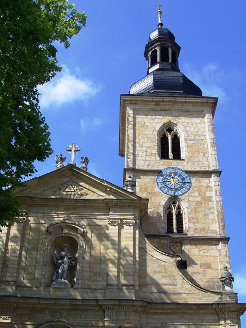 Šv. Jokūbo Bažnyčia, Bamberg, Mainfranken, Dangus, Mėlynas