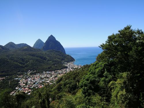 St Lucia, Karibų Sala, Saint Lucia, Jūra, Mėlynas, Vanduo, Pitonai, Kalnai, Dvyniai Pitonai