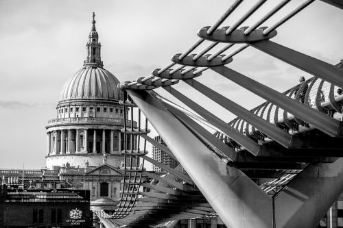 Švento Pauliaus Katedra, Londonas, Tiltas, Katedra, Anglija, Uk, Architektūra, Pastatas