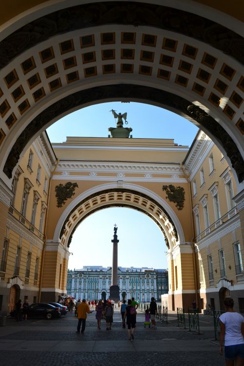 Sankt Peterburgas, Rusija, Pagrindinė Valstybė, Rūmų Aikštė, Hermitage