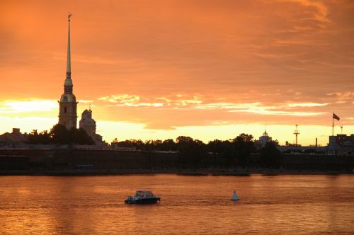 Sankt Peterburgo Rusija, Saulėlydis, Petro Ir Paolo Tvirtovė