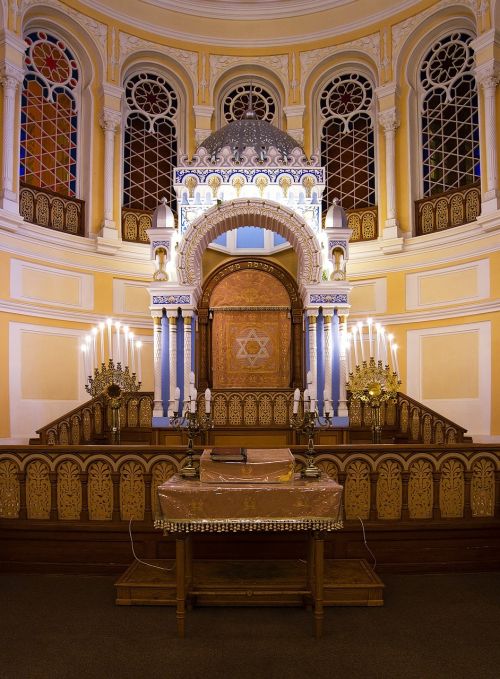 Sankt Peterburgo Rusija, Choralinė Sinagoga, Interjeras, Hanukkah Mynor, Sinagoga, Mynor, Dovydo Žvaigždė