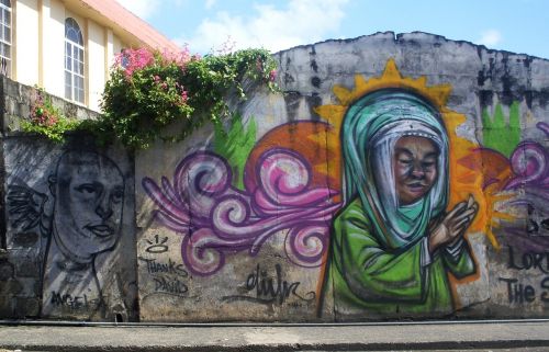 St Vincent, Gatvės Menas, Grafiti, Religinis, Dvasinis, Miesto
