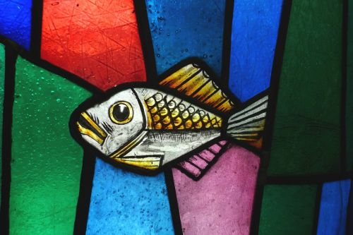 Vitražas, Žuvis, Stiklas, Dažytos, Coventry, Katedra