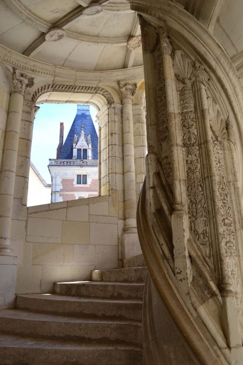 Laiptai,  Spiralės Laiptai,  Blois Pilis,  Karališkoji Pilis,  Pilis Loire,  Architektūra,  Liūro Slėnis