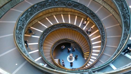 Laiptai, Muziejus, Italia, Roma, Vatikanas, Sraigė, Spiralė, Menas