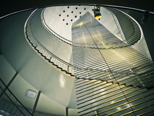 Laiptai, Laiptinė, Architektūra, Spiraliniai Laiptai, Interjero Dizainas, Turėklai, Laiptų Žingsnis, Menas, Diuseldorfas, Miestas, Miesto