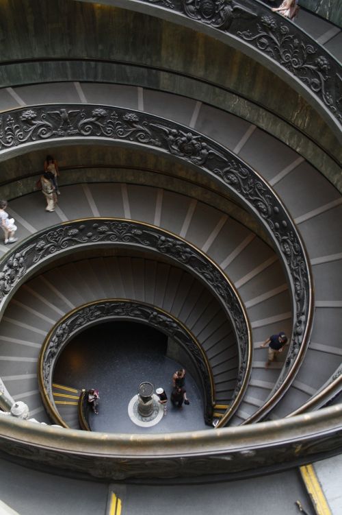 Laiptai, Vatikanas, Roma, Italy, Laiptinė, Senas, Architektūra, Spiralė, Laiptai, Europa, Muziejus, Vaikščioti, Turizmas, Ispanų