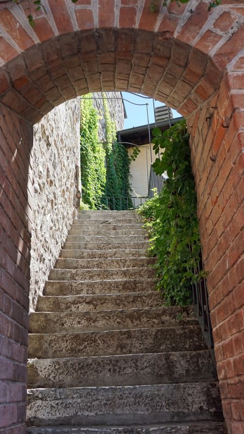 Laiptai, Sirmione, Garda, Italy, Siena, Praėjimas