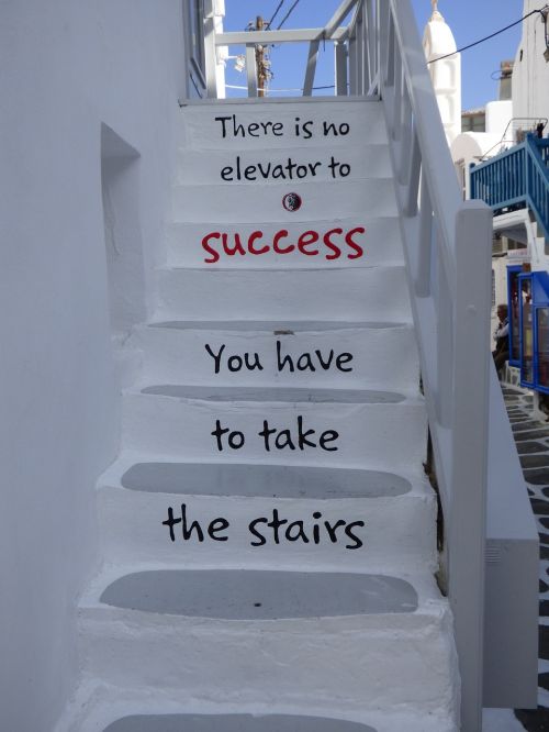 Laiptai, Įkvėpimas, Sėkmė, Mykonos, Graikija, Motyvacija, Lipti