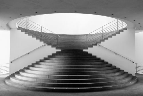 Laiptai, Kunstmuseum Bonn, Muziejus, Bonas, Architektūra, Juoda Balta