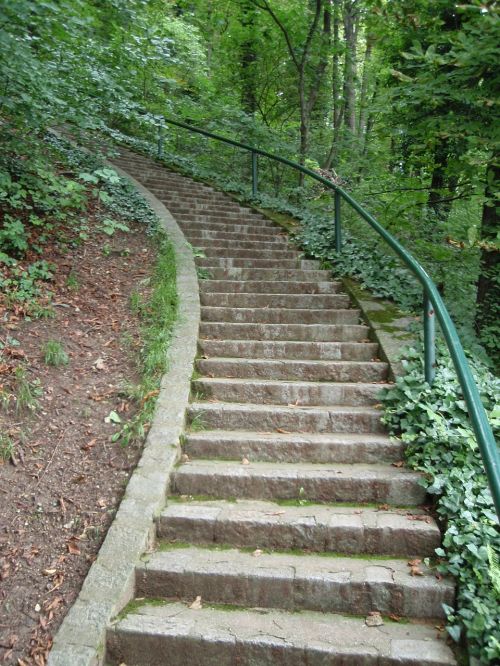 Laiptai, Graz, Schlossberg, Žygiai, Vaikščioti, Žalias, Lapai