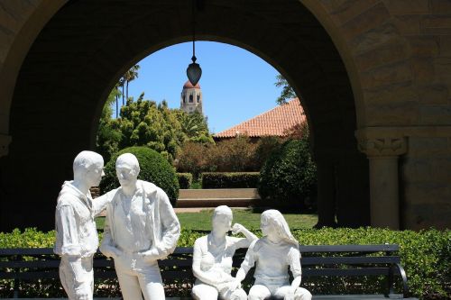 Stanfordas, Mokykla, Stanfordo Universitetas, Kalifornija, Usa, Palo Alto, Baltaodžiai, Statula