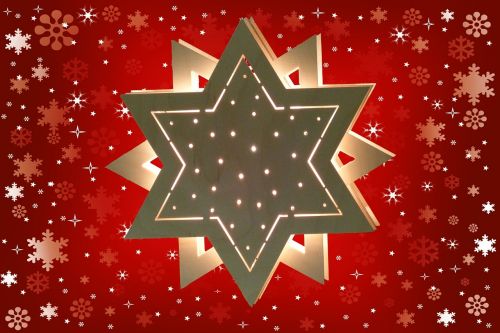 Žvaigždė, Medžio Žvaigždė, Apšviestas, Kalėdos, Adventas, Apdaila, Kalėdų Laikas, Šviesa, Gruodžio Mėn .