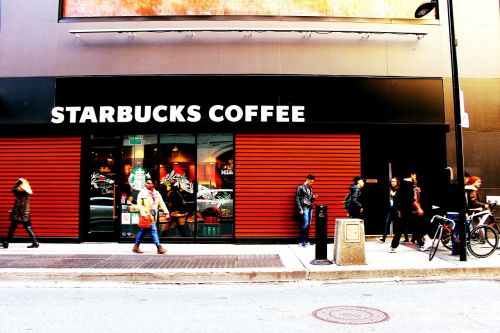 Starbucks, Parduotuvė, Žmonės, Kava, Vyras, Moteris