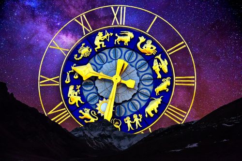 Žvaigždėtas Dangus, Zodiako Ženklas, Laikrodis, Rinkti Auksą, Surinkti, Astrologija