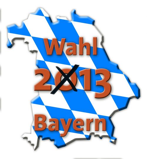 Valstybės Rinkimai, September, 2013, Rinkimai, Bavarijos Valstija, Grafika, Mėlynas, Balta, Piktograma, Deimantai