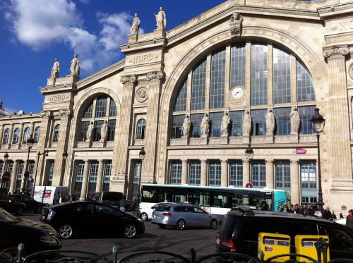 Stotis, Traukinys, Gare Du Nord, Platforma, Nord, Paris, Sta, Traukinių Stotis