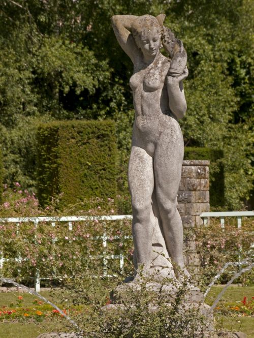 Statula, Moteris, Skulptūra, Miestas, Nuogumas, France, Bourges, Marmuras, Venus
