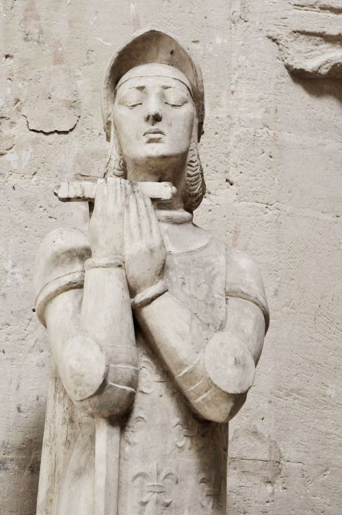 Statula, Pierre, Bažnyčia, Akmens Statulos, Akmens Statula, Religija, France, Saint, Lyons-La-Forêt, Abbey Mortemer, Normandija