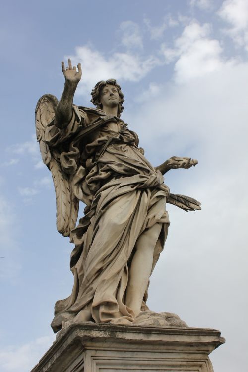 Statula, Išraiška, Marmuras, Akmuo, Charakteris, Vienas, Angelas, Roma, Italy