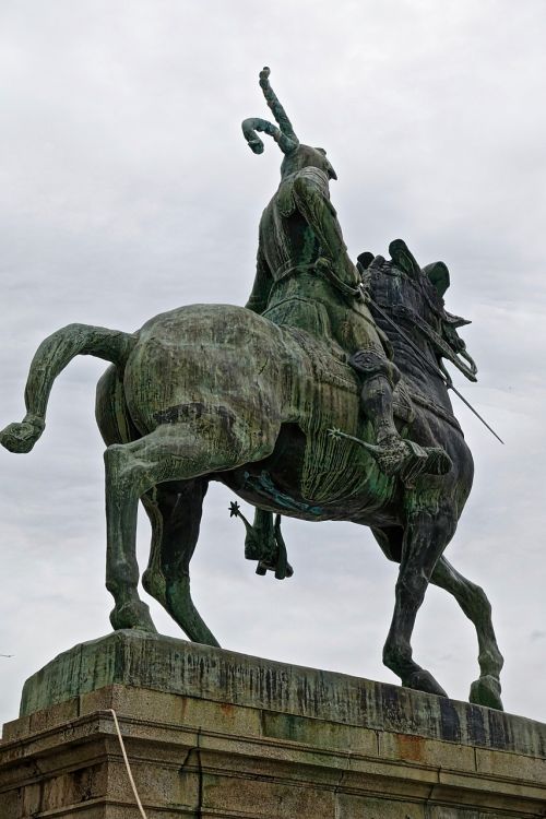 Statula, Skulptūra, Bronza, Arklys, Conquistador, Šarvai