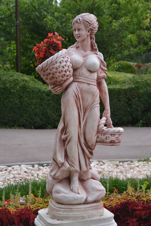 Statula, Craiova, Botanikos Parkas, Romanija, Menas, Paminklas, Kraštovaizdis, Gėlės, Skulptūra
