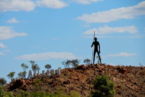 Statula, Milžinas, Anmatjere Vyras, Aleronas, Outback, Aborigenas, Aborigenai, Australia