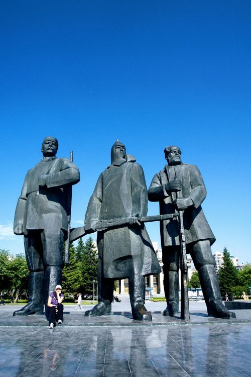 Statula, Didelis, Skulptūra, Rusija, Novosibirskas