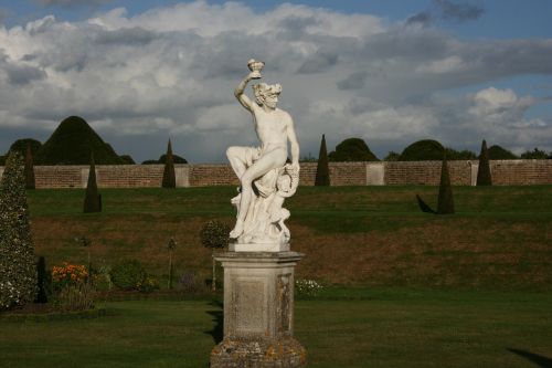 Statula, Balta, Sodas, Grožis, Menas, Skulptūra, Hampton Court, Sodai, Anglija