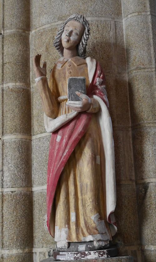 Statula, Saint John, Dažytos, Bažnyčia, Lokronan, Brittany, Ramstis