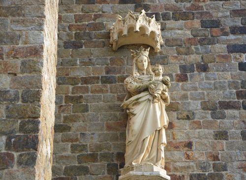 Statula, Šventoji Mergelė, Marija Su Jėzumi, Tikėjimo Religiniai Simboliai