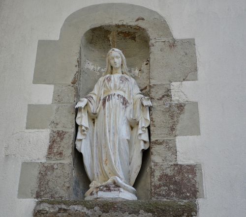 Statula, Šventoji Mergelė, Religinis Asmuo, Mary, Gouesnière Brittany