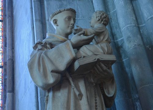Statula, Šventasis Antgalis Padoje, Durų Mažas Vaikas, Religinis Asmuo, Katedra Dol De Bretagne
