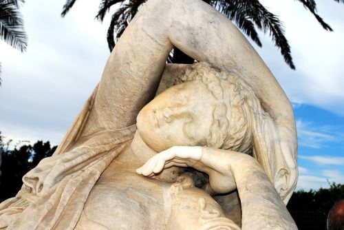 Statula, Moteris, Skulptūra, Miega, France, Sodas
