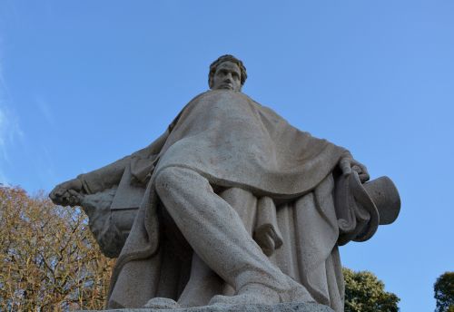 Statula, Skulptūros Akmuo, Rašytojas Chateaubriand, Supjaustyti Akmenys Dangaus Mėlyna, Istorinis Simbolis