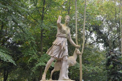 Statula, Dianos Medžio Deivė, Laukinė Gamta, Parc De La Briantais, Saint Malo Brittany, Turizmo Miestas, Britanijos Federacija