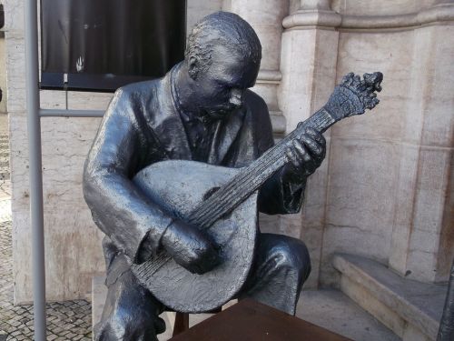 Statula, Fado Dainininkė, Vyras, Gitara, Lisbonas, Fado