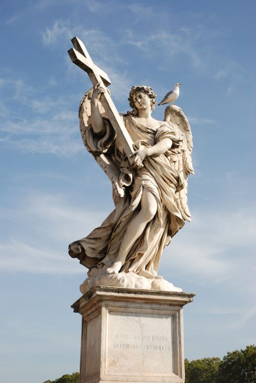 Statula, Skulptūra, Kelionė, Architektūra, Paminklas, Roma, Angelų Tiltas, Angelas, Kajakas